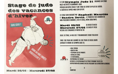 STAGE ENFANTS  26-27 FEVRIER